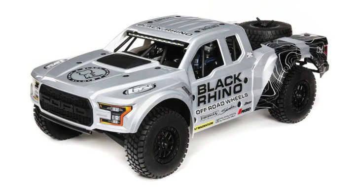 Losi Baja Rey Ford Raptor Black Rhino 4WD Desert Truck RTR