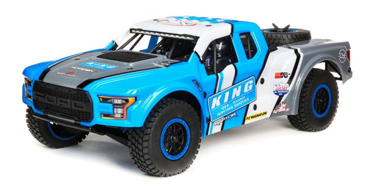 Losi Baja Rey Ford Raptor King Shocks 4WD Desert Truck RTR