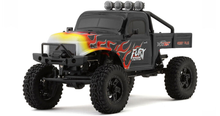 Furitek FX118 Fury Wagon Rock Crawler - Black w/Flames