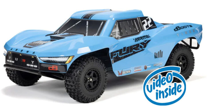 ARRMA Fury 2WD MEGA 550 Brushed Short Course Truck - Blue