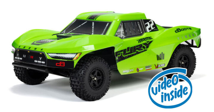 ARRMA Fury 2WD MEGA 550 Brushed Short Course Truck - Green