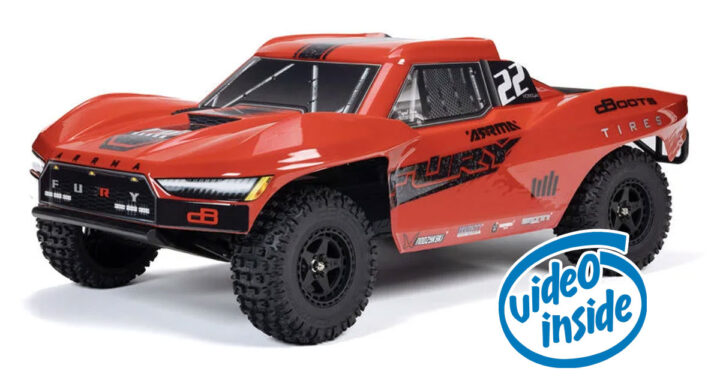 ARRMA Fury 2WD MEGA 550 Brushed Short Course Truck - Red